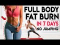 FULL BODY FAT BURN In 7 Days NO JUMPING 10 Min Home Workout FULL BODY FAT BURN In 7 Days NO JUMPING 10 Min Home Workout