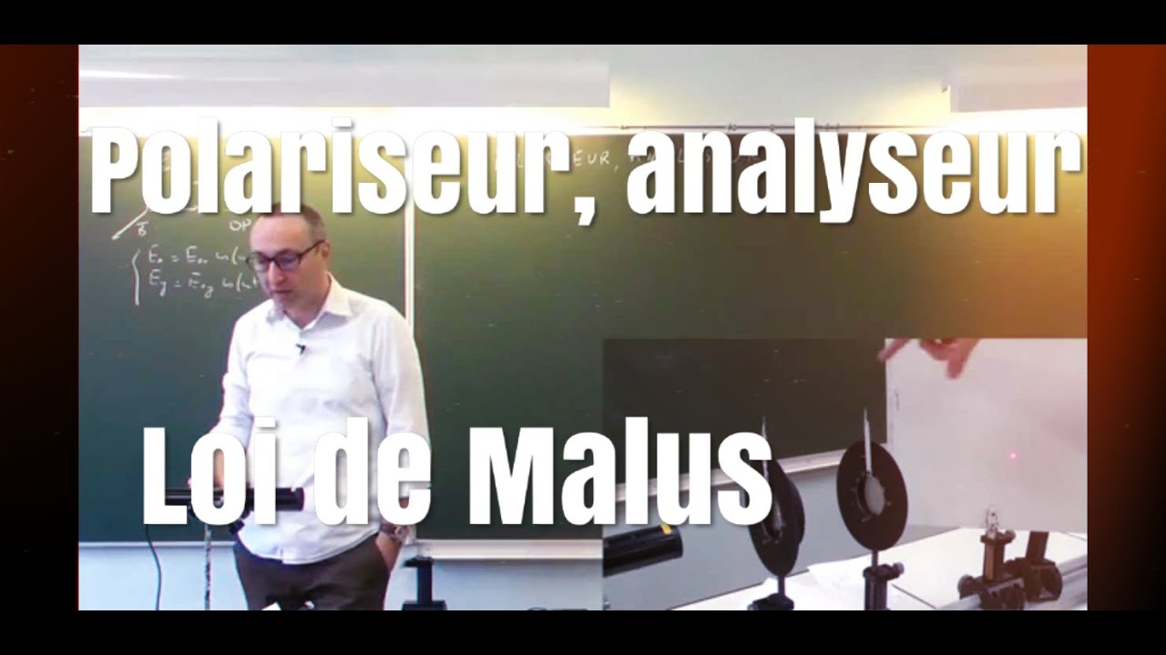PC/MP/PSI-Cours et expériences polarisation (2/10)- Polariseur, analyseur, loi de Malus