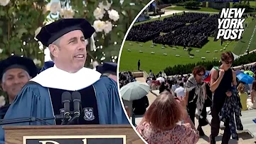 Jerry Seinfeld booed by anti-Israel protesters who walk out of his Duke commencement speech