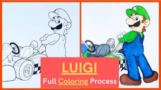Luigi Coloring Page | Relaxing Art