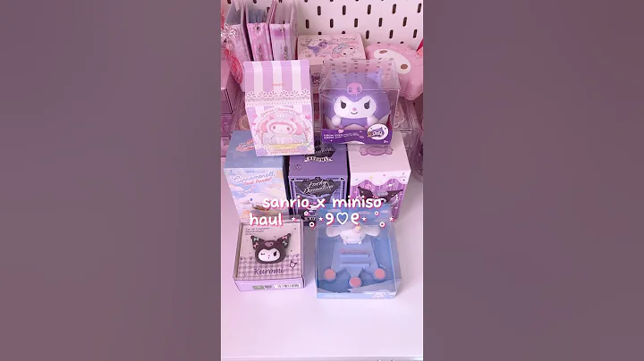 sanrio x miniso haul! 🩷 #sanrio #haul #miniso #asmr #unboxing #kawaii #kuromi #kpop ​⁠#shorts