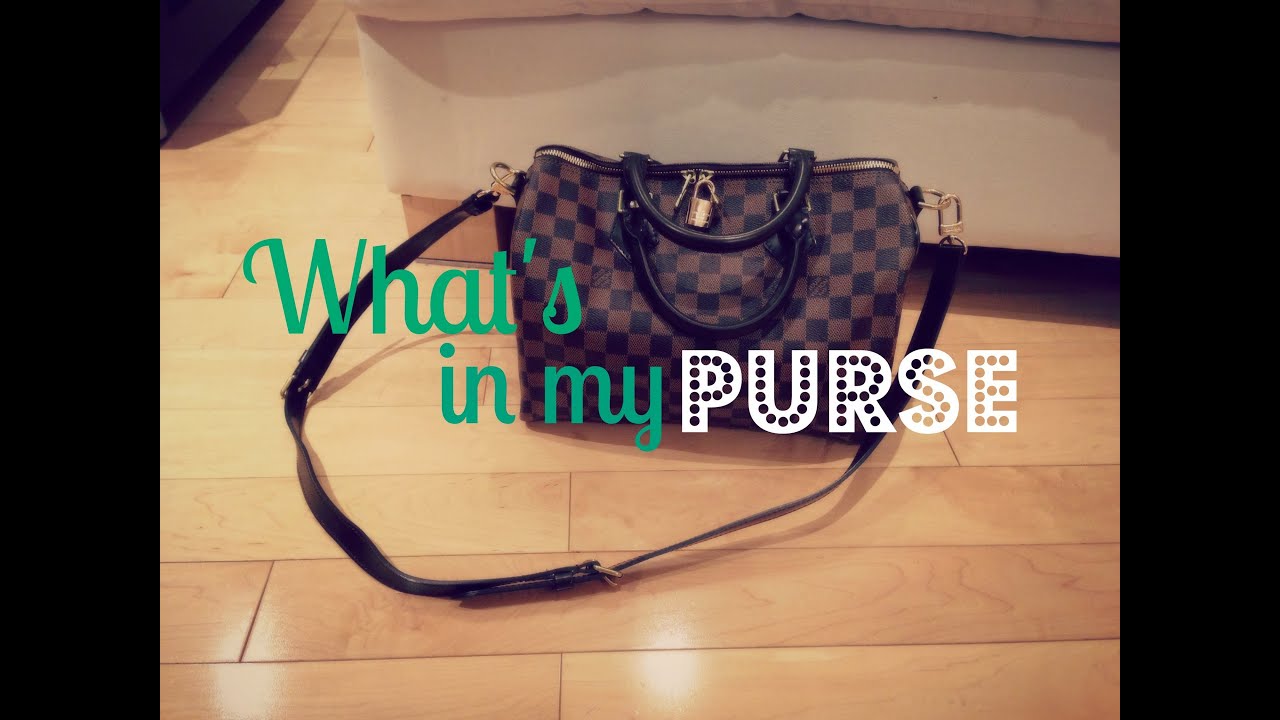 What&#39;s In My Purse? Louis Vuitton Speedy 30 Bandouliere - YouTube