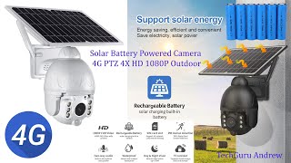 Solar Battery Powered Camera 4G PTZ 4X HD 1080P Outdoor REVIEW screenshot 2