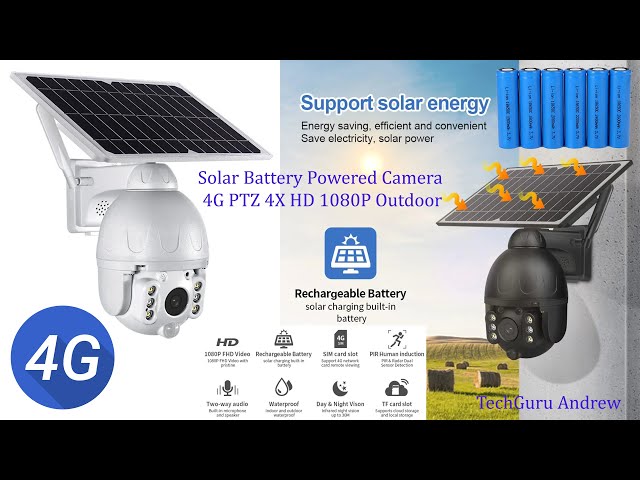 Camara Vigilancia Ptz Hd 4mpx C/ Panel Solar 4g Exterior