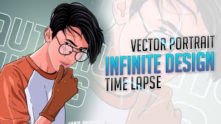 Vector Portrait ft. Autanu | Infinite Design | time lapse | The Mobile Artist screenshot 4