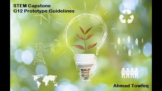 Grade 12 Capstone Prototype Guidelines