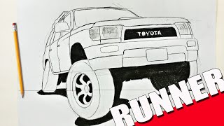 COMO Dibujar UNA TOYOTA Runner OFF-ROAD PASO A PASO