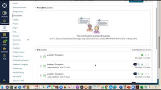Setting Up a Discussion in Canvas