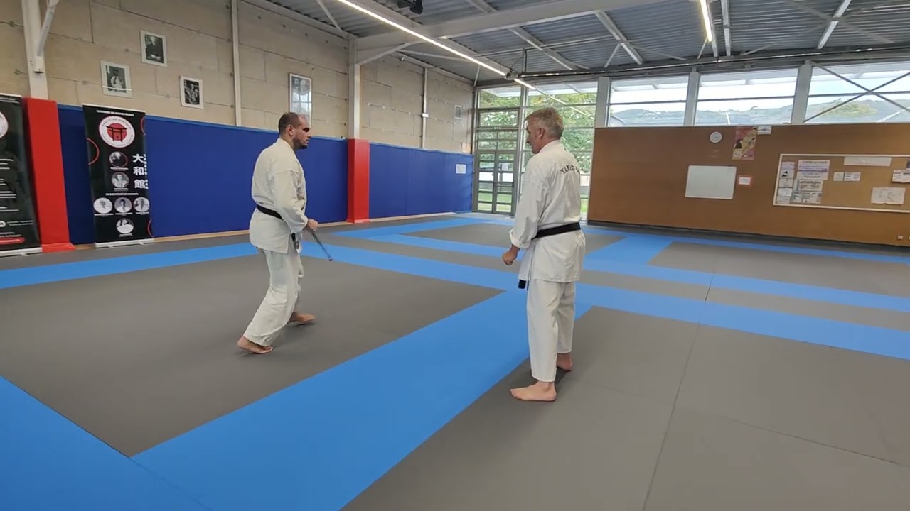 Applications avec adversaire KATA YAMATOSHODAN karaté-do. Ecole YAMATO KAN