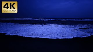 Fall Asleep With Waves All Night Long 4K - Tidal Waves Sounds At Night For Relaxation And Deep Sleep