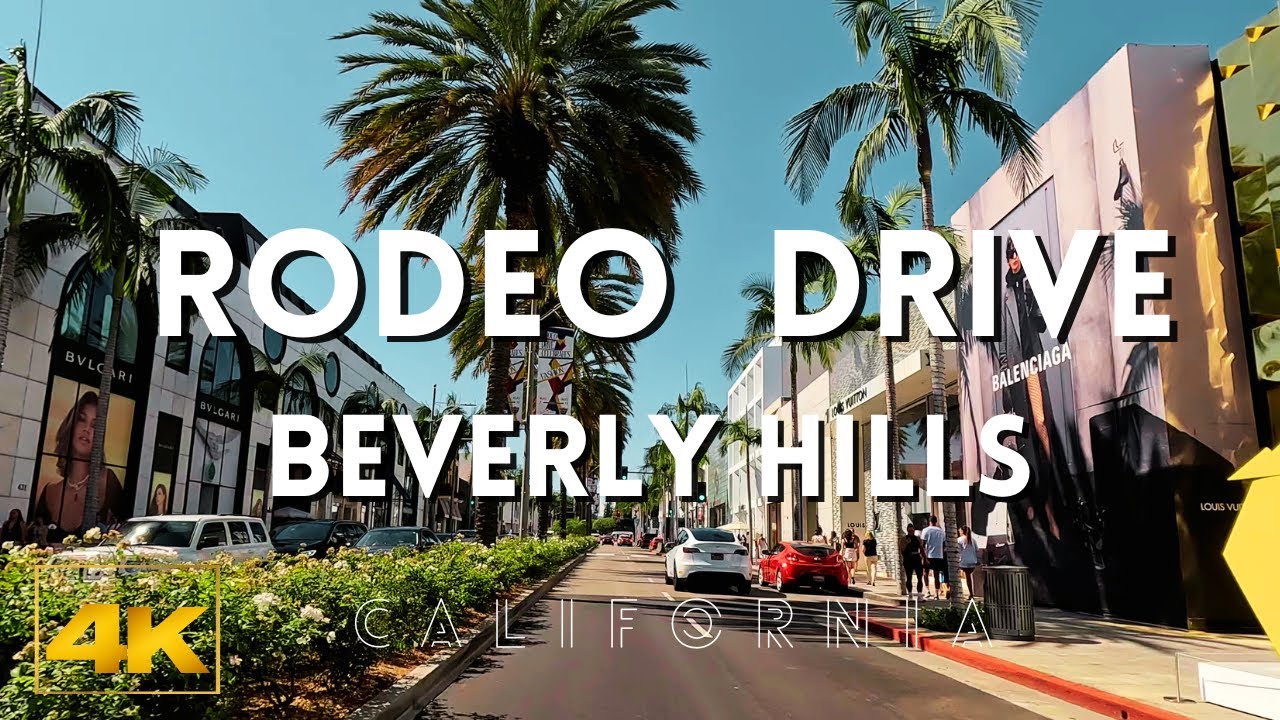 BEVERLY HILLS - Driving Beverly Hills, Rodeo Drive, Los Angeles