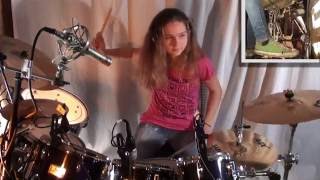 Jump (Van Halen), drum cover by a 14 year old girl sina-drums