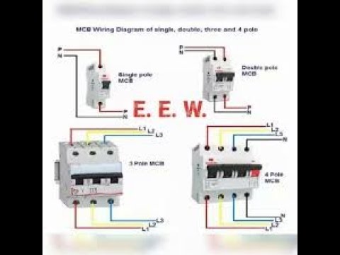 3 Phase Circuit Breaker Connection / 4 Pole MCB - YouTube