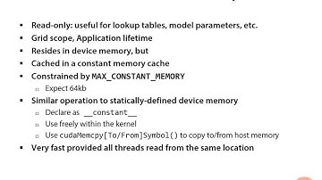 05 03 Constant&Texture Memory