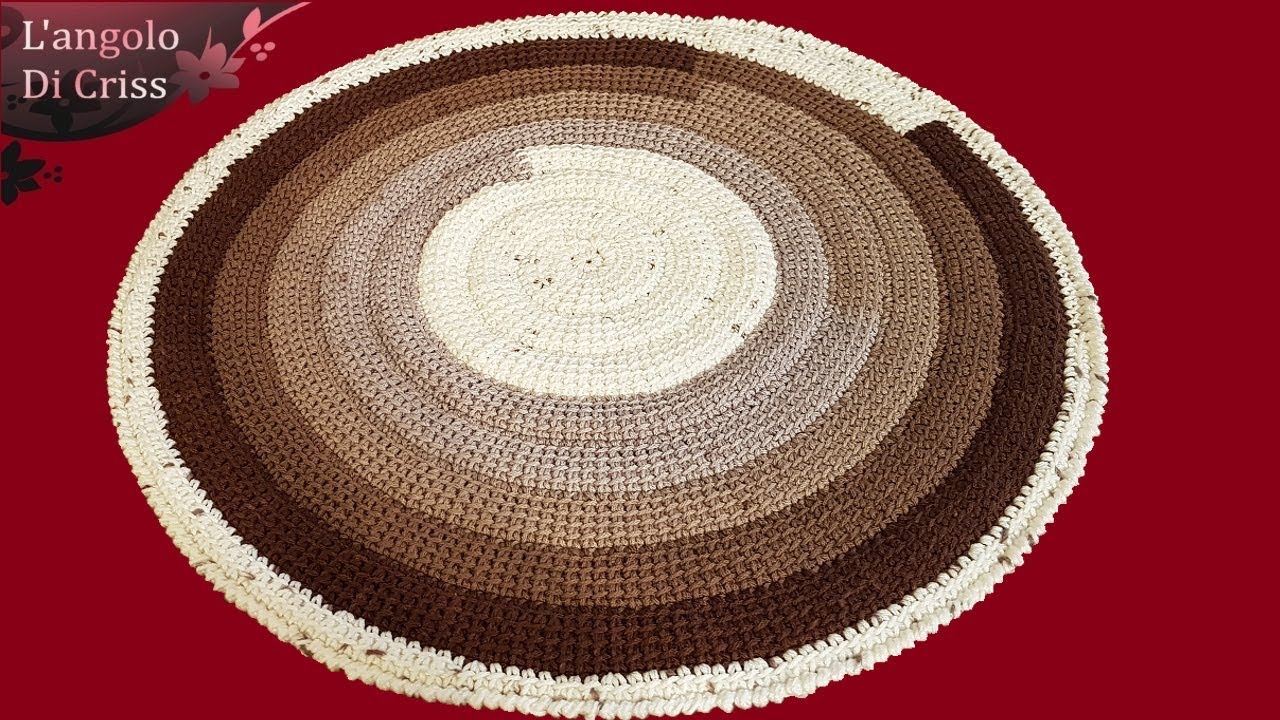 Centro tavola uncinetto tunisino in tondo 