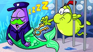 Pear Became a Real Mermaid for 24 Hours! || Escaping from the Underwater Prison Challenge