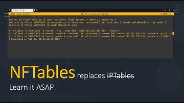 Block SSH brute force attacks for 5 minutes using nftables on Linux firewall
