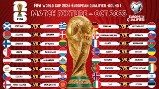 🔴 FIFA World Cup 2026: European Qualifiers Matchday 7 Full Fixture– round 1 .Top scorers