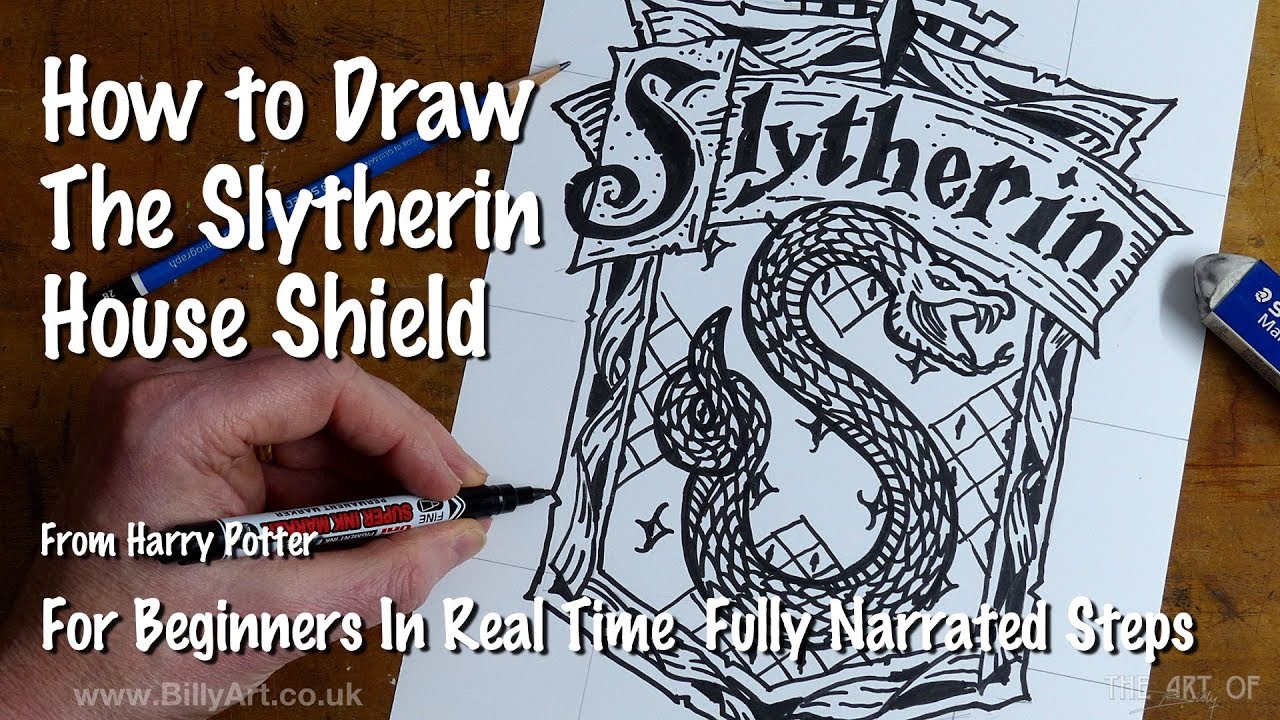 How To Draw: SLYTHERIN CREST (Hogwarts Legacy) 