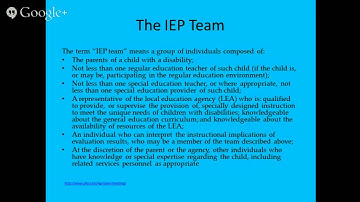 The IEP Process: Part 1