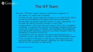 The IEP Process: Part 1