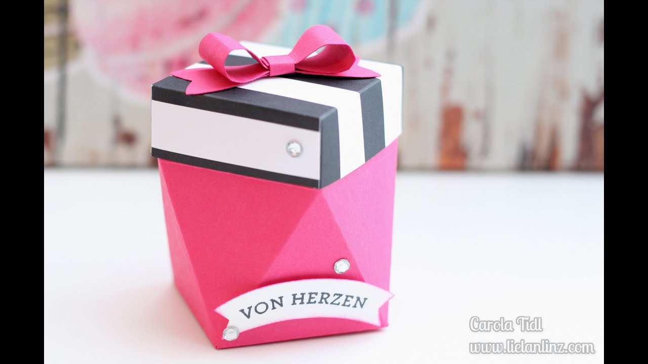Anleitung: kleine Diamantbox erstellt mit dem Papierschneider | Stampin' Up!