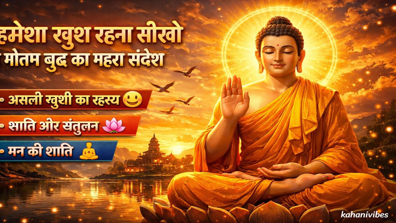 हमेशा खुश रहना सीखो गौतम बुद्ध का गहरा संदेशBuddhist Teachings on Happiness | Buddha Wisdom in Hindi