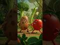 Potato &amp; Tomato Fighting in Market | Funny 3D Animation 😂🇺🇸 #aianimation