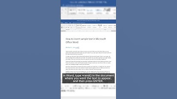 How to Insert Sample Text in Microsoft Office Word | Two Methods