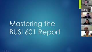 Writing The BUSI 601 Research Report