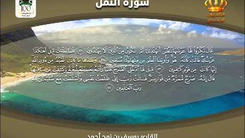 القرآن الكريم | سورة النمل | بصوت القارئ يوسف بن نوح أحمد