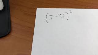 Multiplying and squaring complex numbers