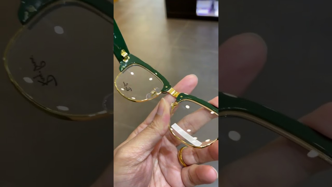 BRAND NEW MEGA CLUBMASTER sunglasses in Polished Green On Gold RAYBAN Ray-Ban New Clubmaster Sunglasses - Als.com main image 2