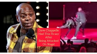 Dave Chappelle Speaks after being attacked on Stage at Netflix Comedy Festival || OSSY BLEU