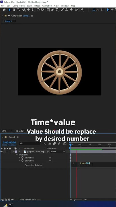 After effects expression Rotation trick