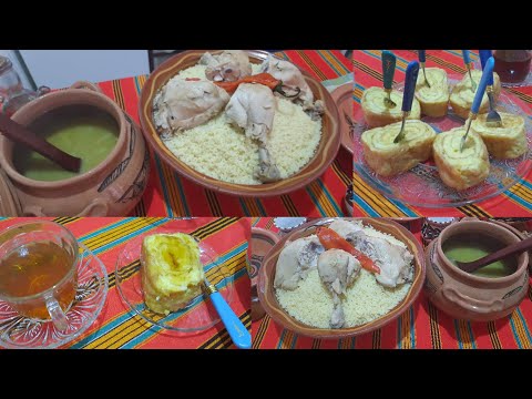 سكسو-سوبيصاراو-كسكسي-بالبصارة-بالجلبانة-اليابسة-/-و-رولي-البيض-/-couscous-avissar-et-roulé-d’œufs