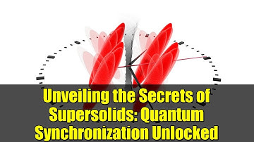 Unveiling the Secrets of Supersolids: Quantum Synchronization Unlocked
