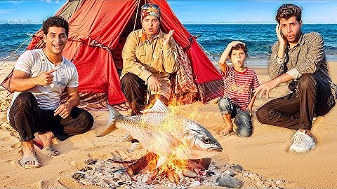 خيمنا في البر لمدة 24 ساعة مع لعبة التحدي ( البقاء في الغابة ) !!