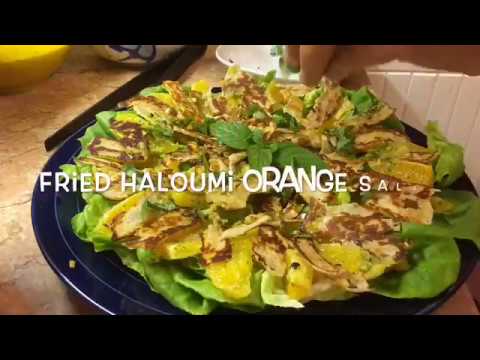 HALLOUMI SALAD RECIPE | FRIED CHEESE SALAD | E 26