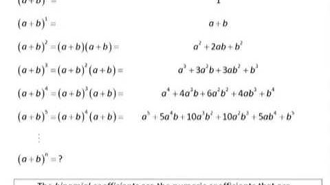 Precal Video Notes 9 3 Binomial Theorem