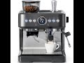 Chefman Crema Deluxe Espresso Machine with Double Boiler, Use Milk Frother and Brew Espresso