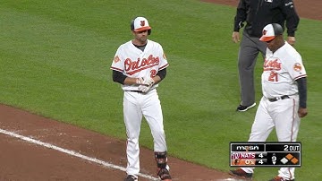 WSH@BAL: Hardy drives in game-tying run in the 9th