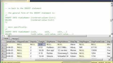 The SQL INSERT statement