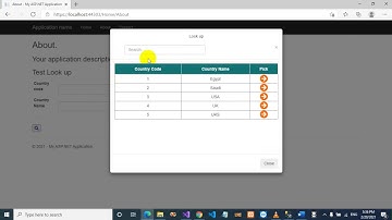 0 # Back End intro Lookup MVC ajax contains 6 fine video