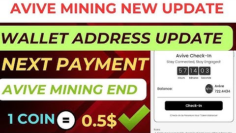 Avive Mining App New update | Avive wallet Address Update | Avive Next payment