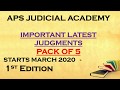 Important judgements 2020  by abhay pratap singh  apsjudicialacademy
