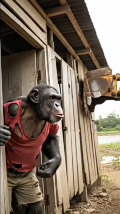 Simpanse Ngamuk di WC Umum Pinggir Sungai | Operator Eskavator Kena Semprot Jawa Medok #shorts