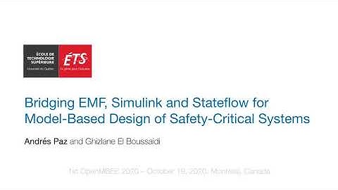 Bridging EMF, Simulink and Stateflow for Model-Based Design of Safety-Critical Systems