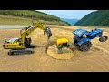 Indian Auto Rickshaw Accident Pulling Out Swaraj Tractor JCB | Cartoon Video | Mini Tractor
