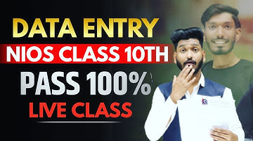 Nios Class 10th Data Entry Operations (229) Very Very Important Questions with Solutions.​